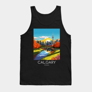 A Pop Art Travel Print of Calgary - Canada Tank Top